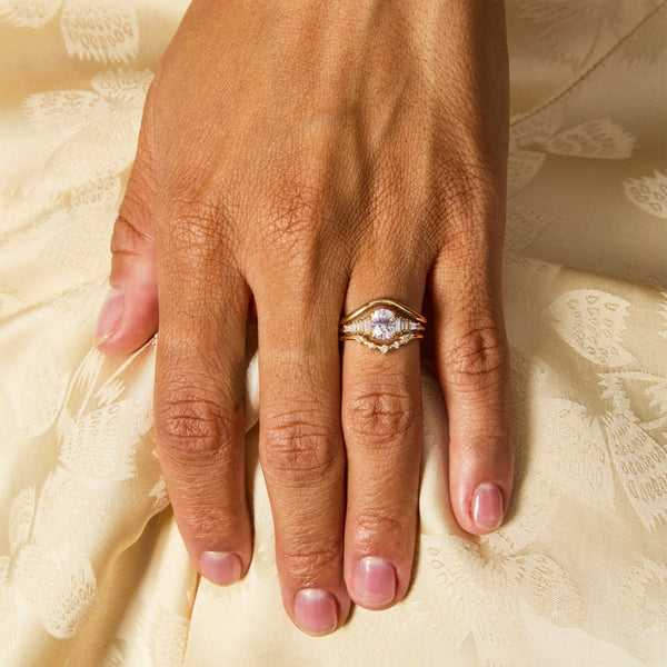 where you are one-of-a-kind ring - 14k yellow gold, oval sapphire, diamonds