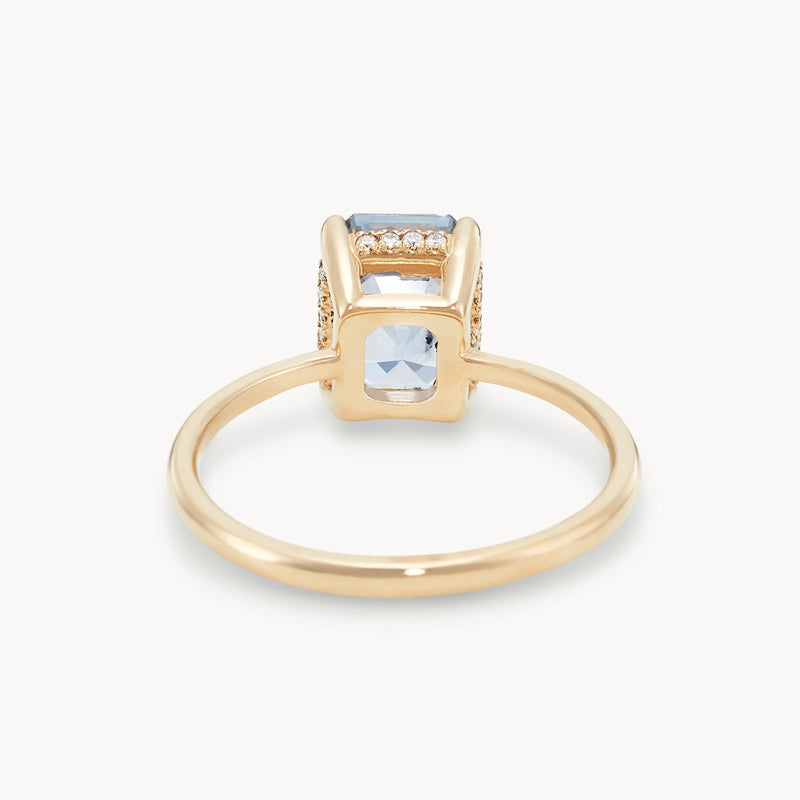 all this and we still met one-of-a-kind - 14k yellow gold, emerald cut sapphire, diamonds