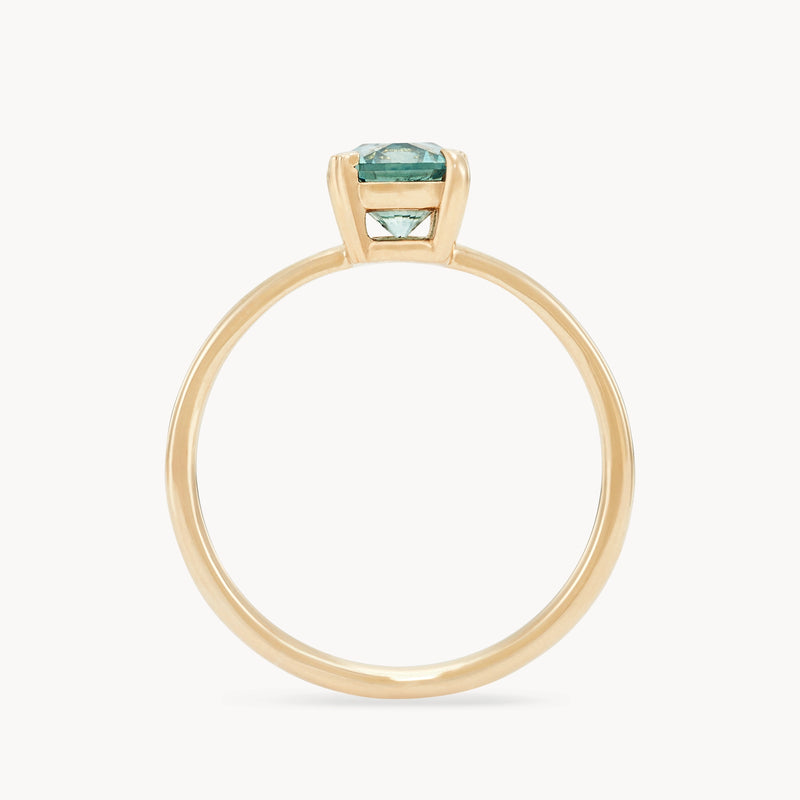 bound by stardust  one-of-a-kind ring - 14k yellow gold, oval Montana sapphire, diamonds