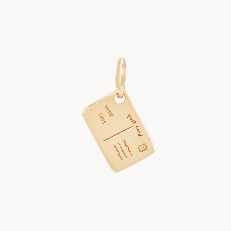 calgary postcard charm - 10k yellow gold, brilliant diamond