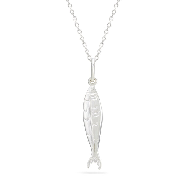 little fish charm - sterling silver