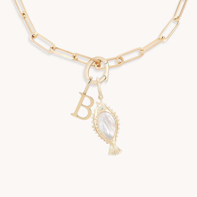 charm holder - 10k yellow gold