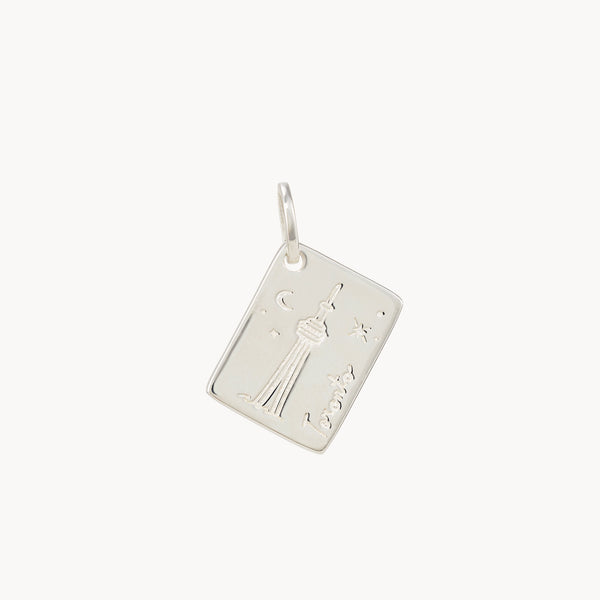 toronto postcard charm - sterling silver