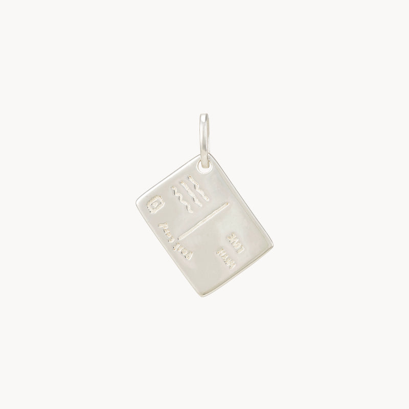 toronto postcard charm - sterling silver