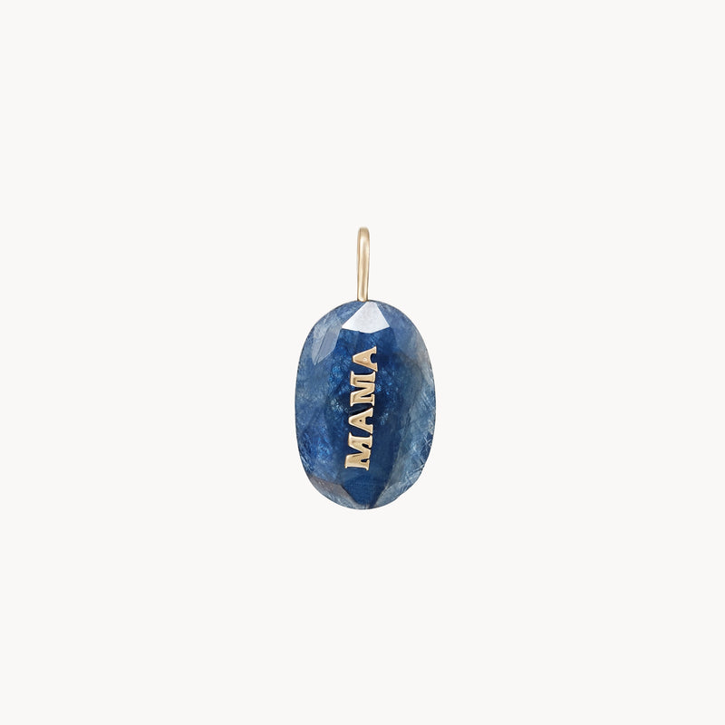 mama blue sapphire bloom necklace - 10k yellow gold, blue sapphire, diamonds