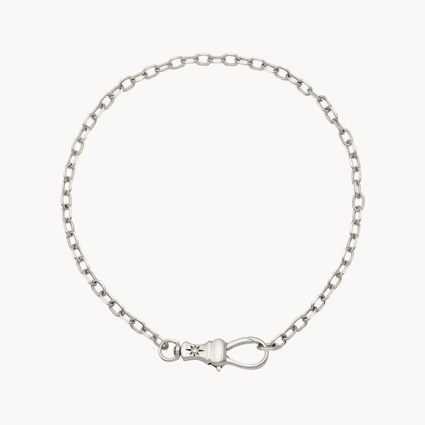 magic maker charm collector clasp bracelet - sterling silver, brilliant diamonds