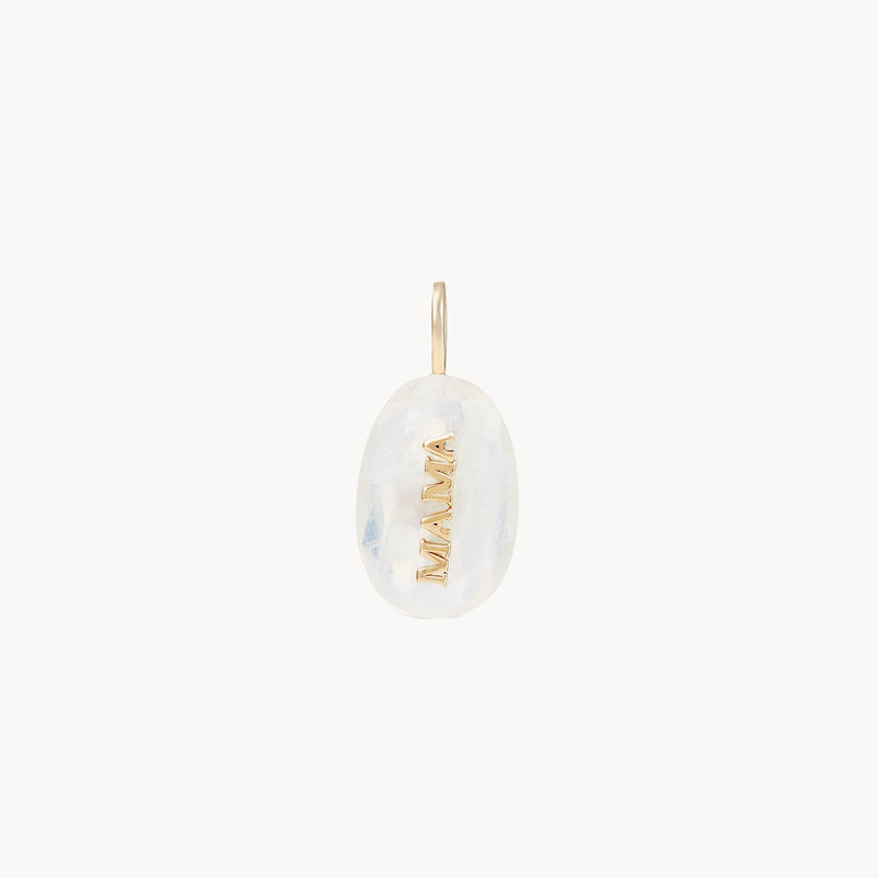 mama moonstone bloom necklace - 10k yellow gold, moonstone gemstone, diamonds