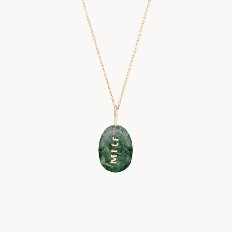 emerald bloom MILF necklace - 10k yellow gold, emerald gemstone, diamonds