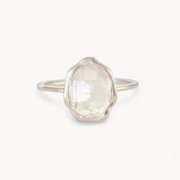rainbow moonstone mood ring silver - sterling silver, rainbow moonstone