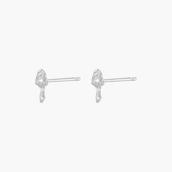 mushroom earrings - sterling silver