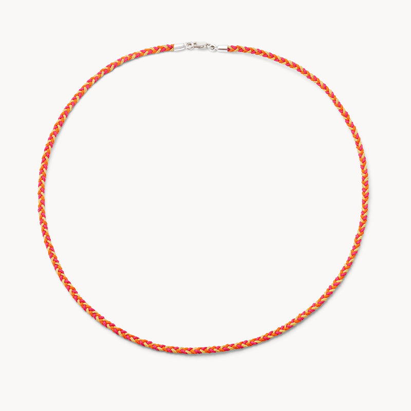 sun drift chain and charm bundle - sterling silver, diamond, braided cord