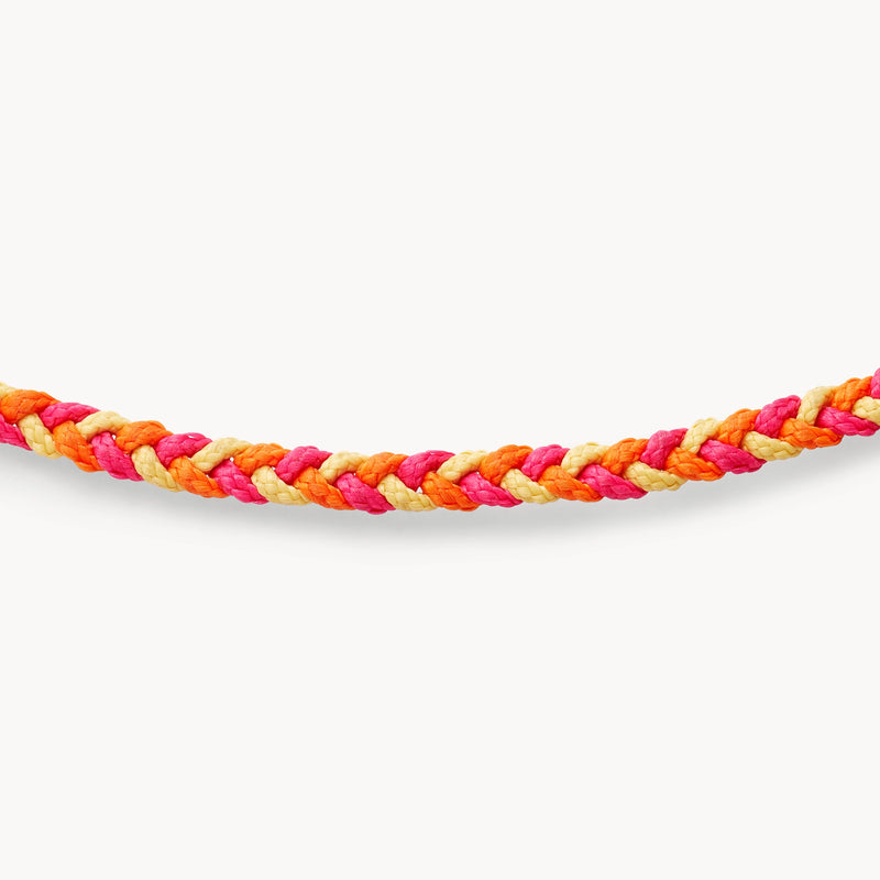 sunspell memory braided cord necklace -sterling silver, braided cord