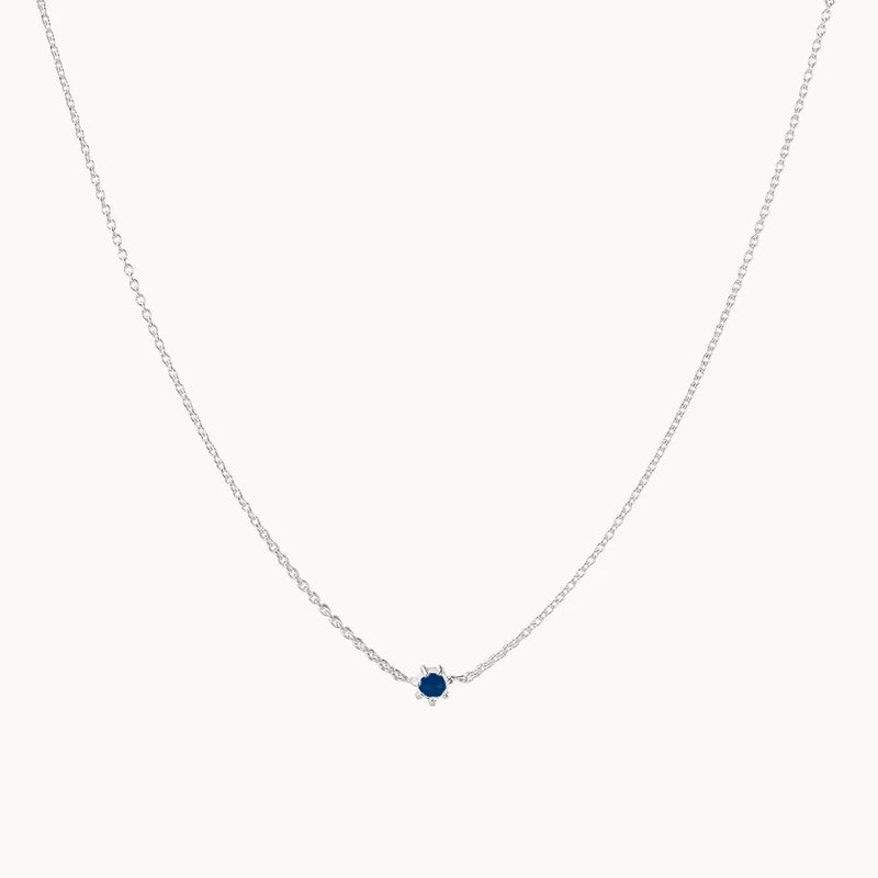 supernova london blue topaz necklace- sterling silver