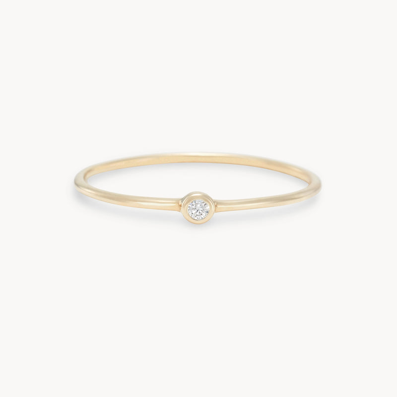 family april birthstone stacking ring - 10k yellow gold, diamond gemstone