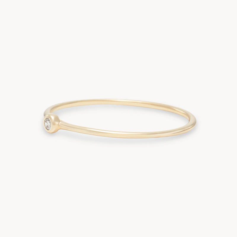 family april birthstone stacking ring - 10k yellow gold, diamond gemstone