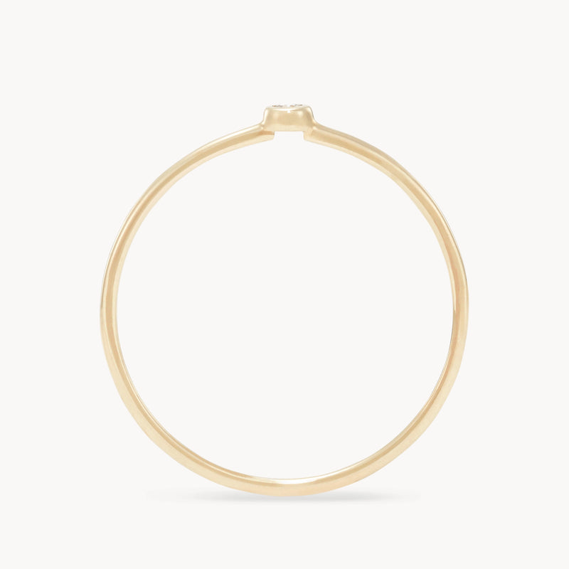 family april birthstone stacking ring - 10k yellow gold, diamond gemstone