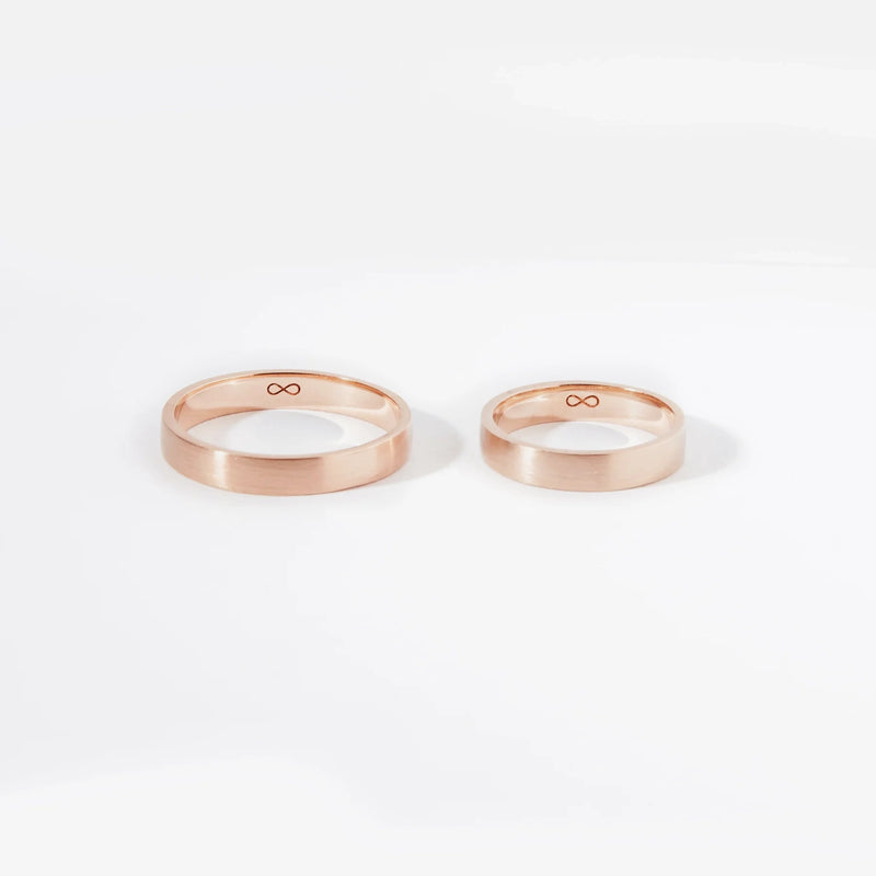 infinity love band polished - 14k rose gold