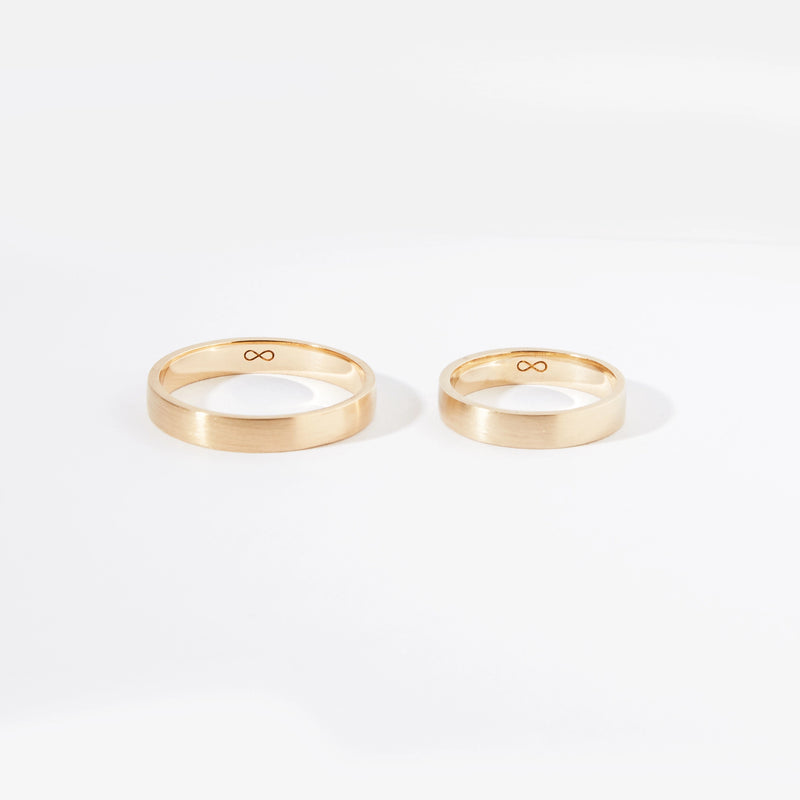 infinity love band brushed - 14k yellow gold