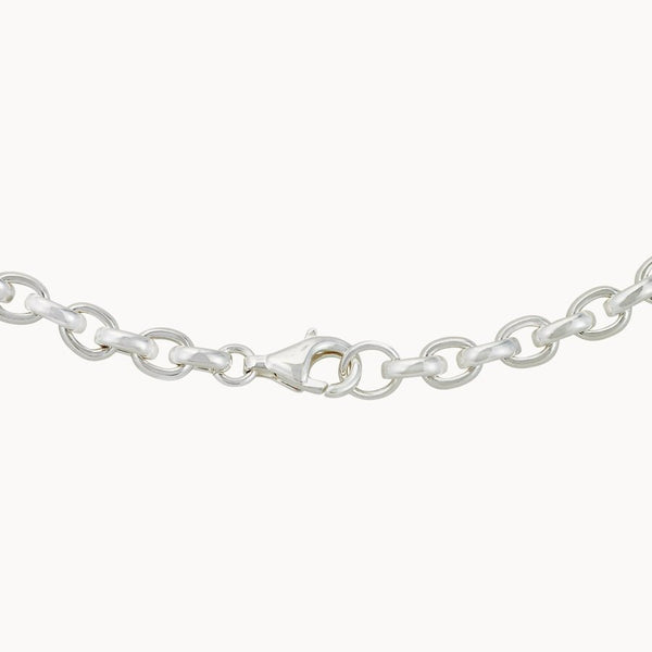 silver chunky chain necklace