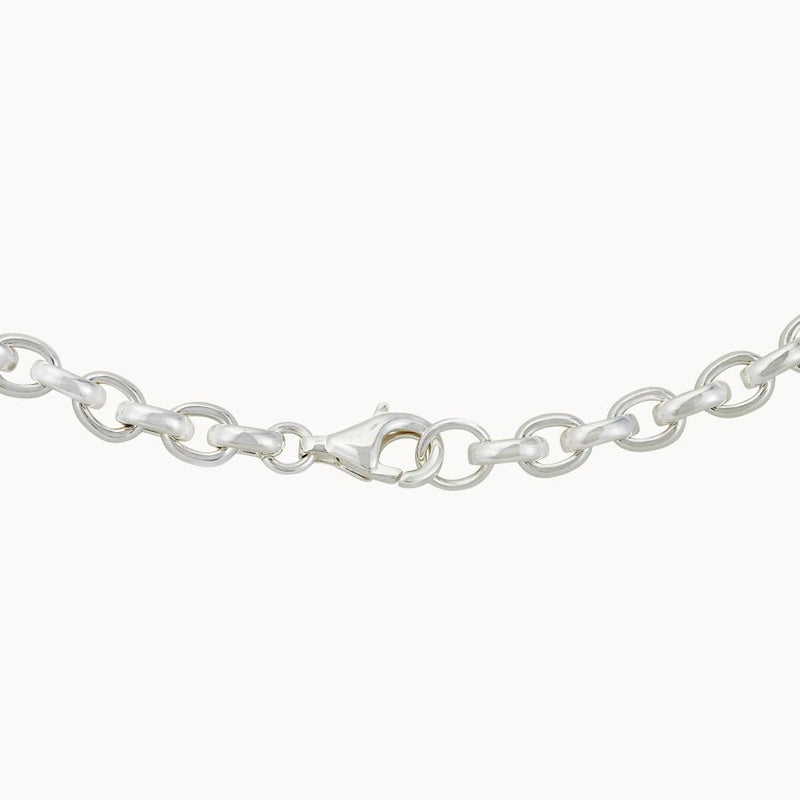 silver chunky chain necklace