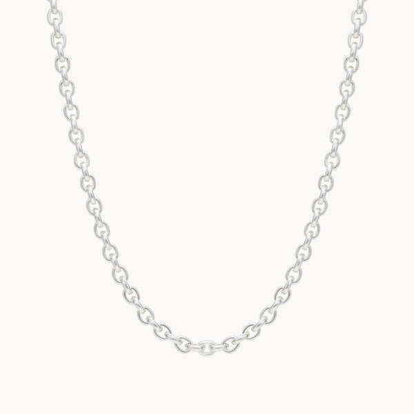 silver chunky chain necklace