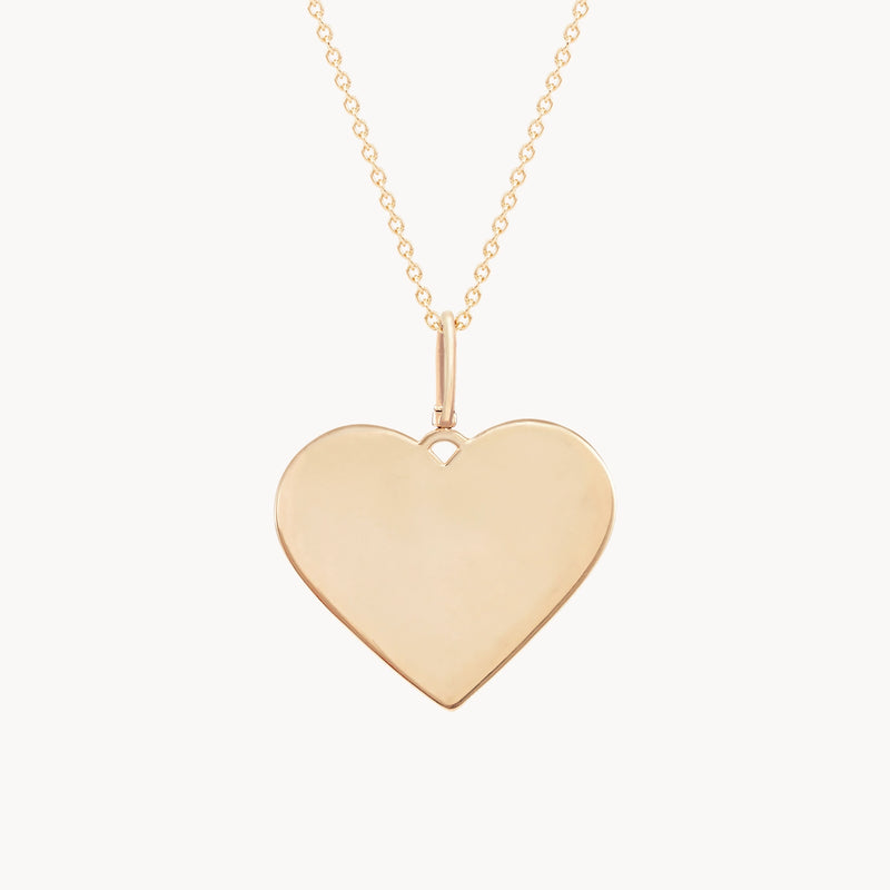 ménage à trois small heart charm - 10k yellow gold, brilliant diamond