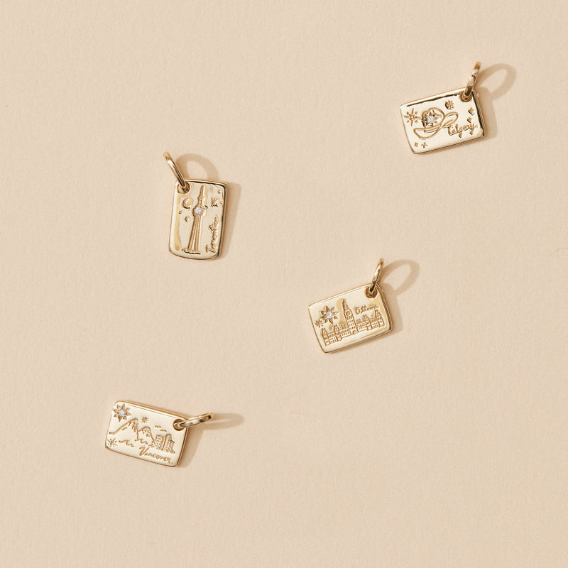 ottawa postcard charm - 10k yellow gold, brilliant diamond