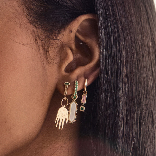 Medium Gold Hoop Earrings Stack product image