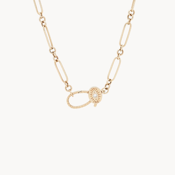 cosmic love necklace - 10k yellow gold, diamonds