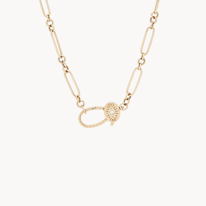 cosmic love necklace - 10k yellow gold, diamonds