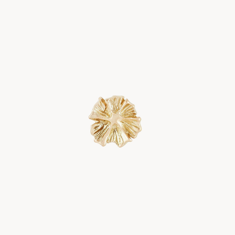 Little wildflower earring - 14k yellow gold