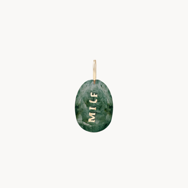 emerald bloom MILF necklace - 10k yellow gold, emerald gemstone, diamonds
