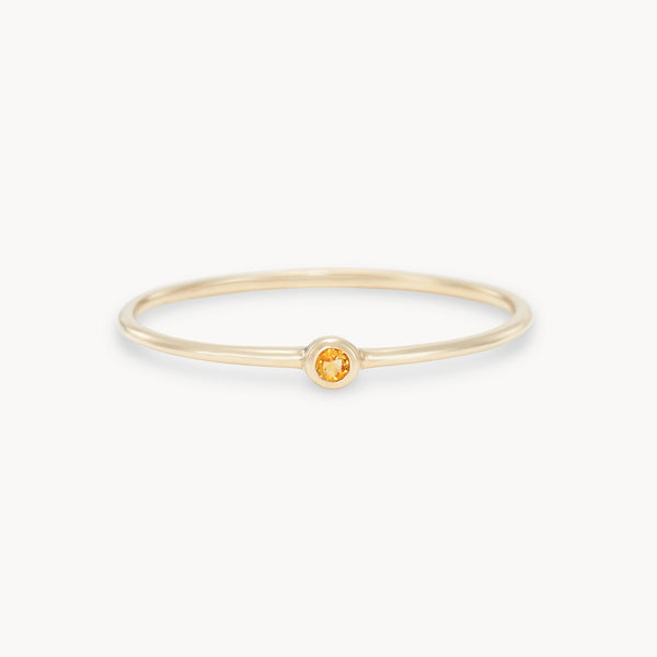 family november birthstone stacking ring - 10k yellow gold, citrine gemstone