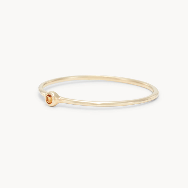 family november birthstone stacking ring - 10k yellow gold, citrine gemstone