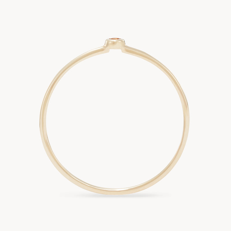 family november birthstone stacking ring - 10k yellow gold, citrine gemstone