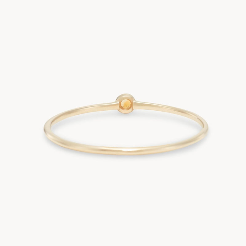 family november birthstone stacking ring - 10k yellow gold, citrine gemstone