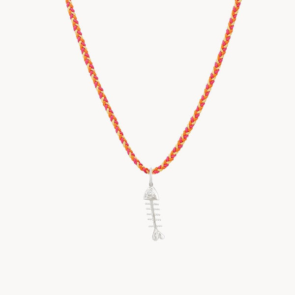 bare bone cord necklace bundle - sterling silver, diamond