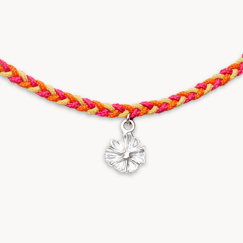 the wanderer's cord anklet trio - sterling silver, braided cord