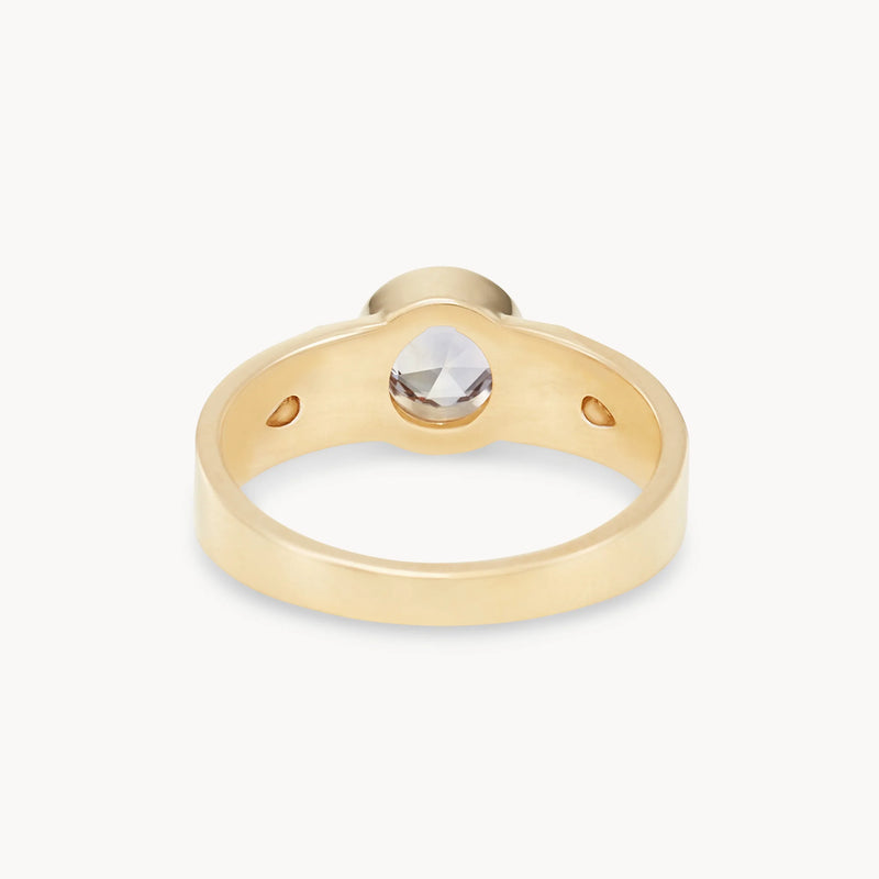 forestlight kiss one-of-a-kind ring - 14k yellow gold, round sapphire