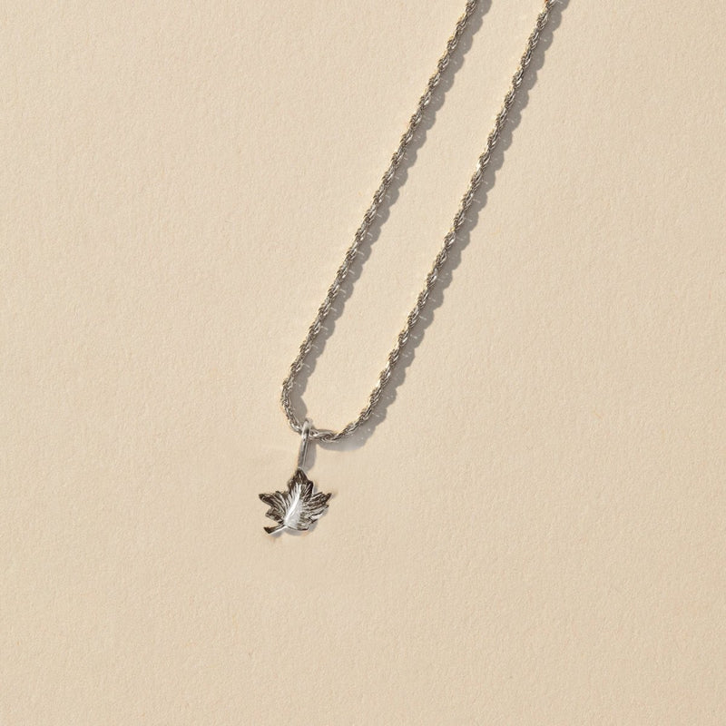 maple leaf charm - sterling silver