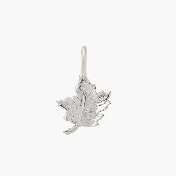 maple leaf charm - sterling silver