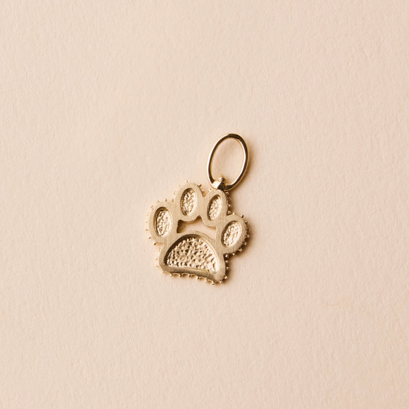 the paw charm - 10k yellow gold