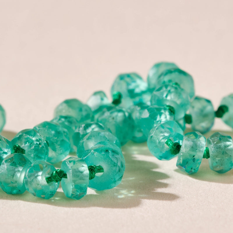 emerald beaded mood bracelet - sterling silver, natural emerald, brilliant diamonds