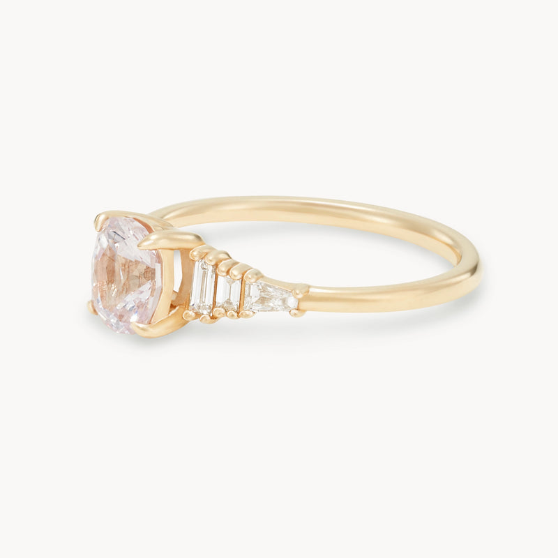 where you are one-of-a-kind ring - 14k yellow gold, oval sapphire, diamonds