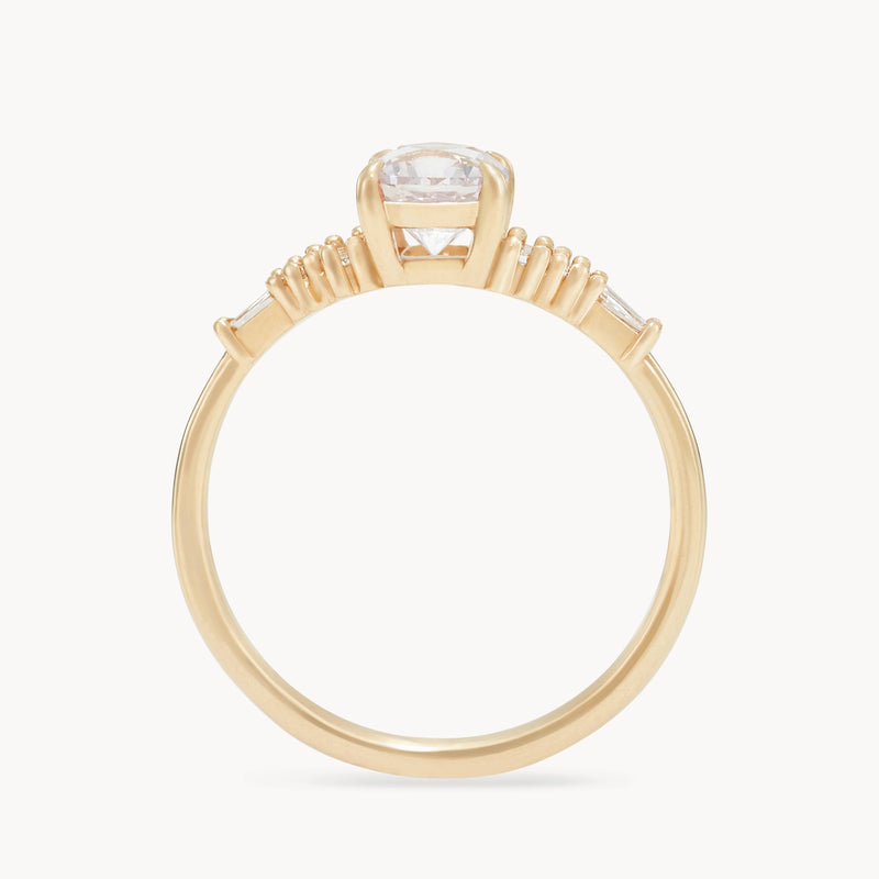 where you are one-of-a-kind ring - 14k yellow gold, oval sapphire, diamonds