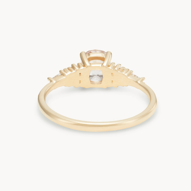 where you are one-of-a-kind ring - 14k yellow gold, oval sapphire, diamonds