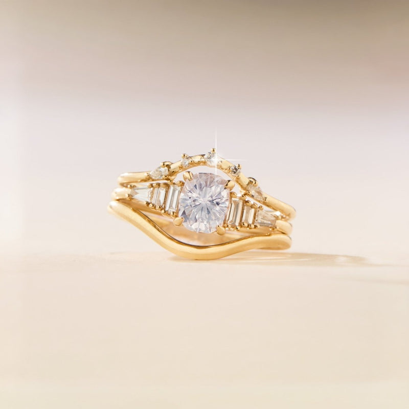 where you are one-of-a-kind ring - 14k yellow gold, oval sapphire, diamonds