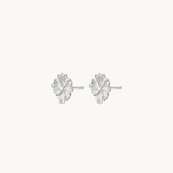 larger wildflower earrings - sterling silver