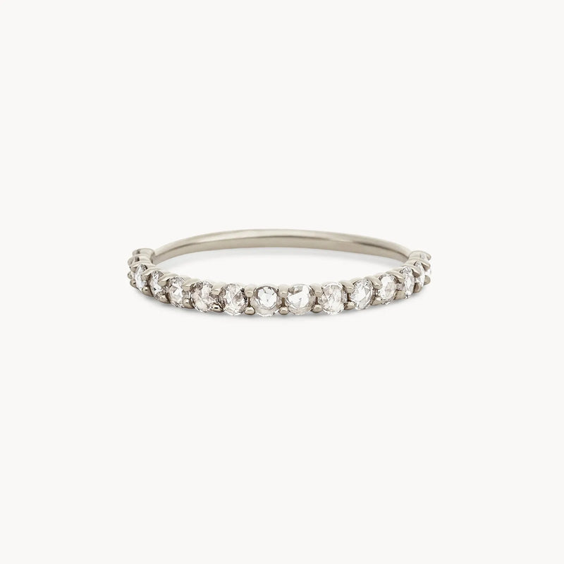 moonglade ring - 14k white gold, white diamonds