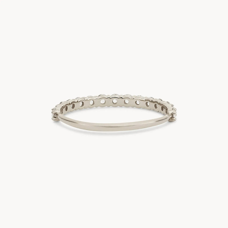 moonglade ring - 14k white gold, white diamonds